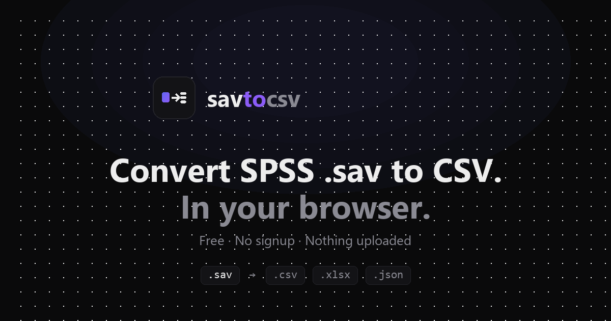 SavToCSV