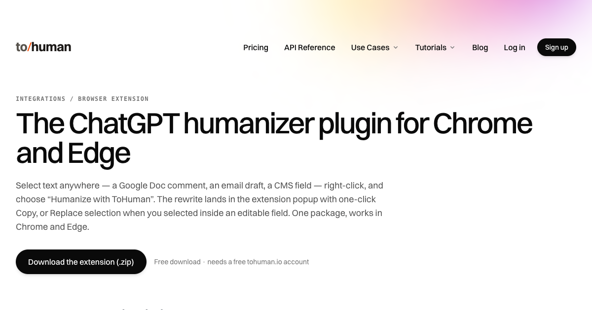 ToHuman Browser Extension