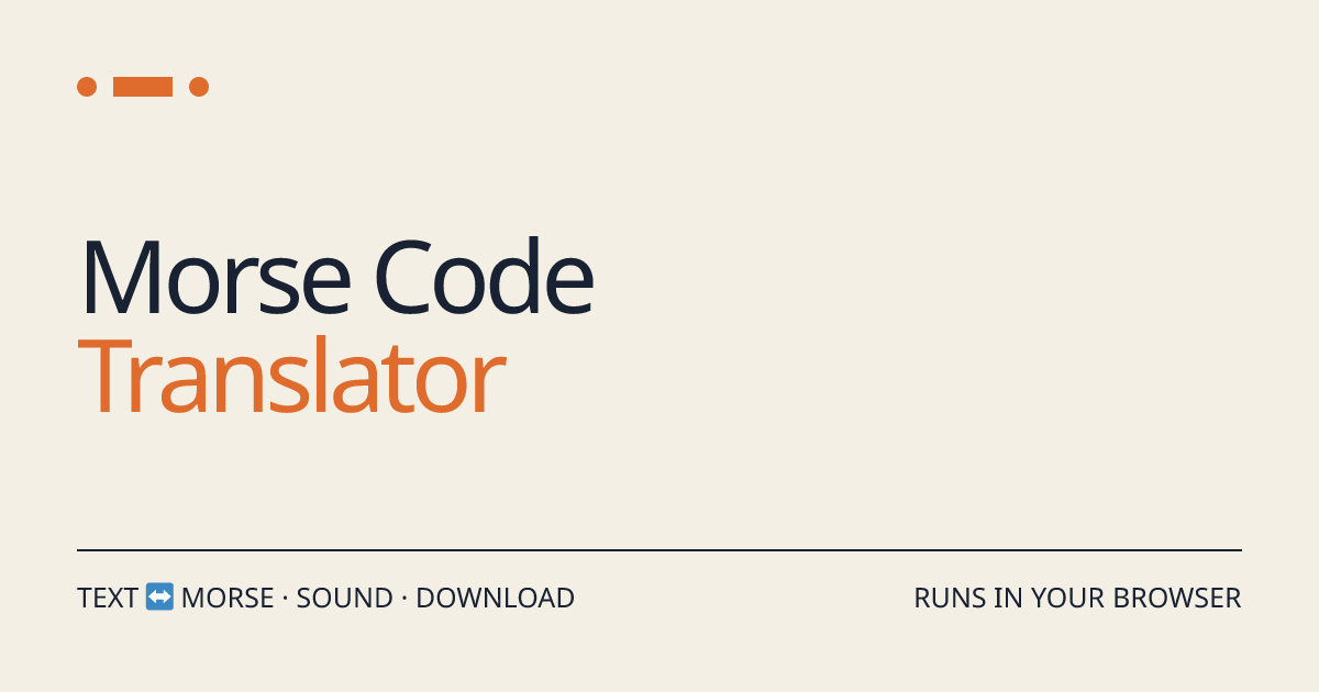 Morse Code Translator