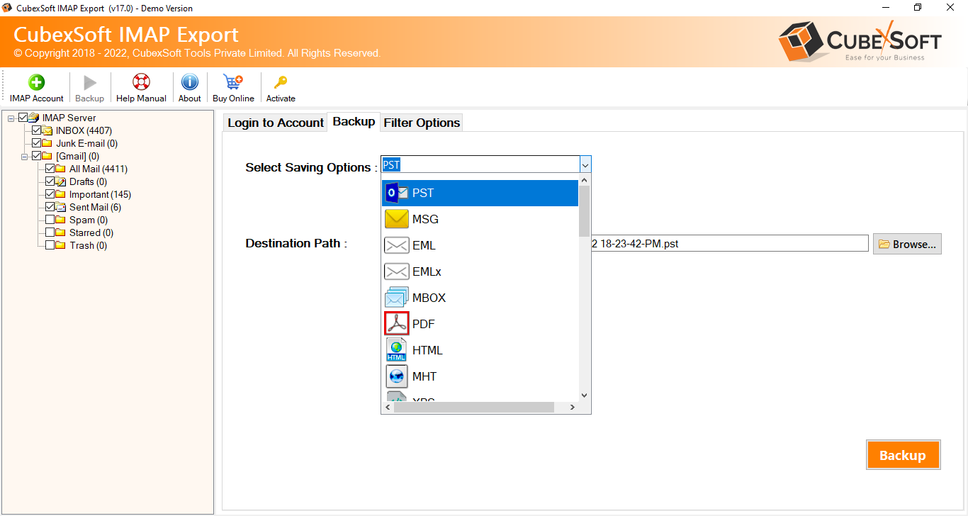 CubexSoft IMAP Backup Software