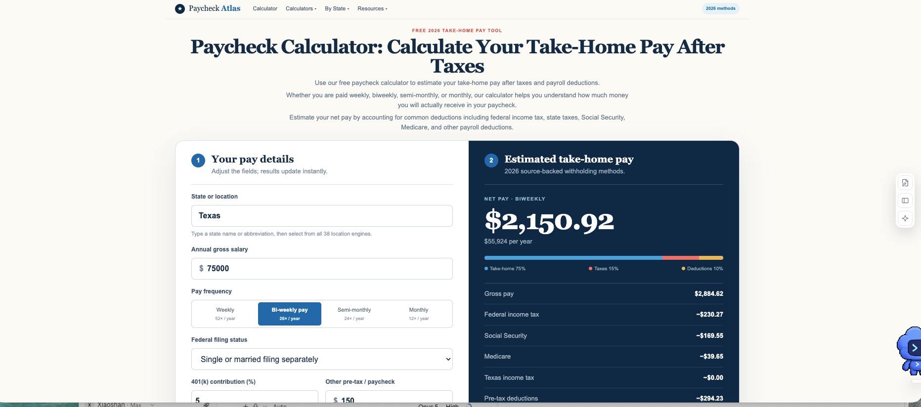 Paychecks Calculator