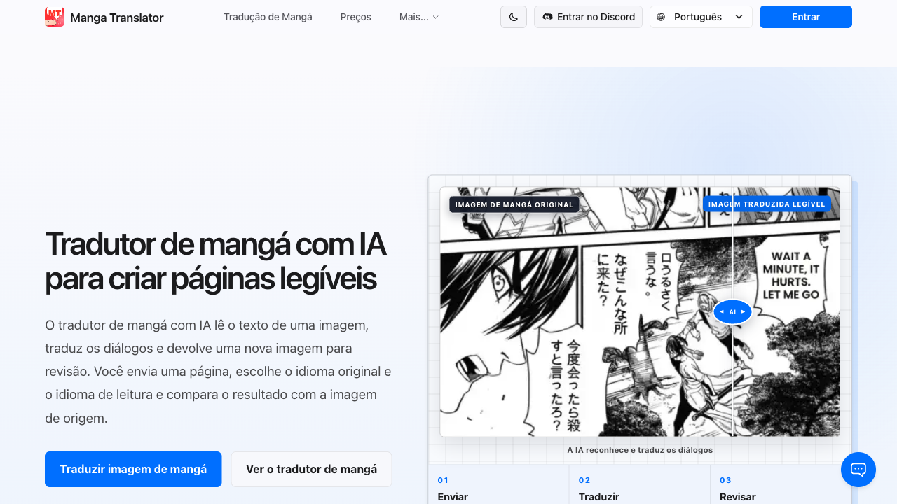 tradutor de mangá com IA