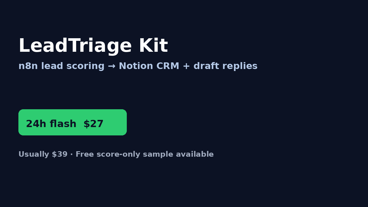 LeadTriage Kit