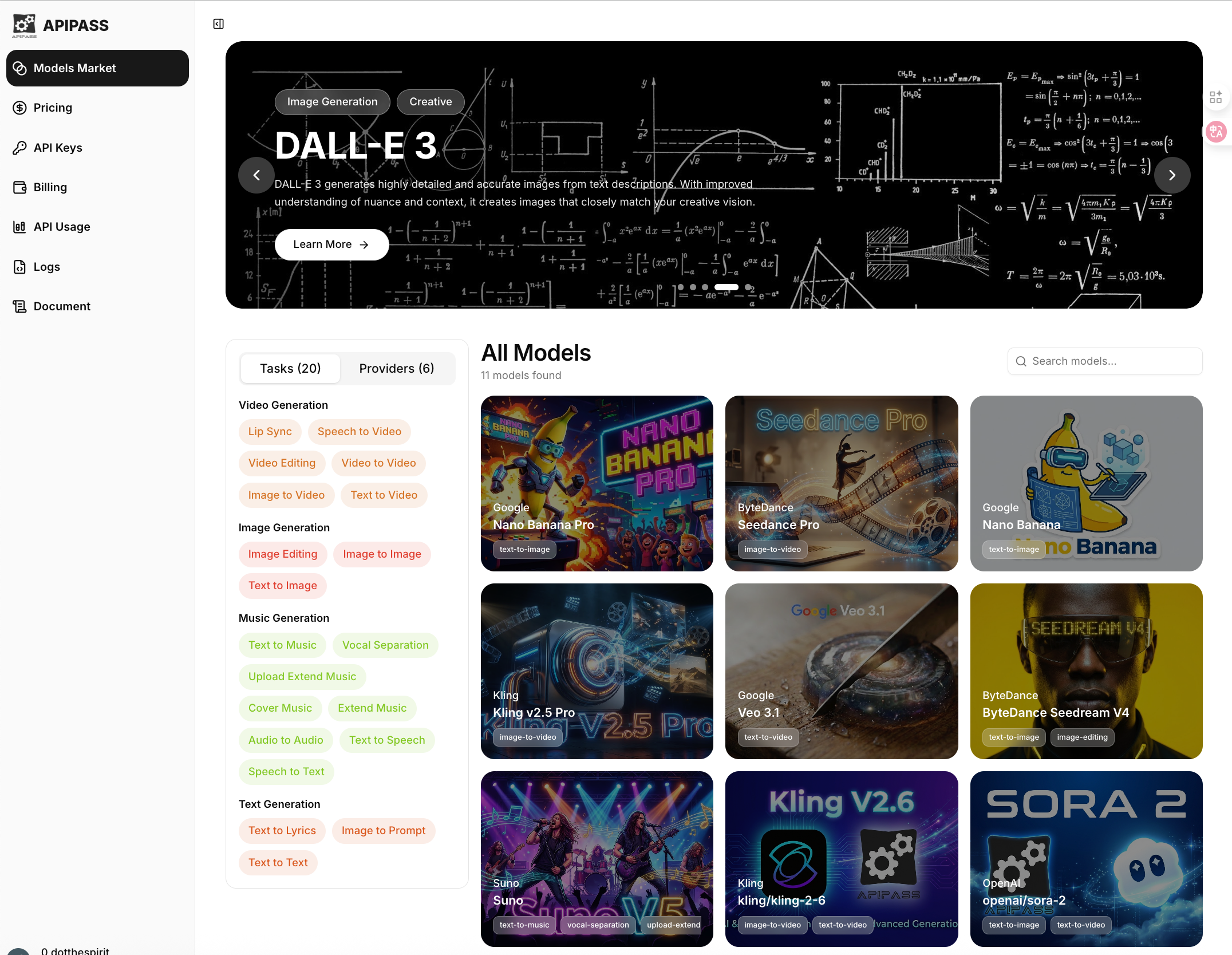 ApiPass All-in-One AI API Platform