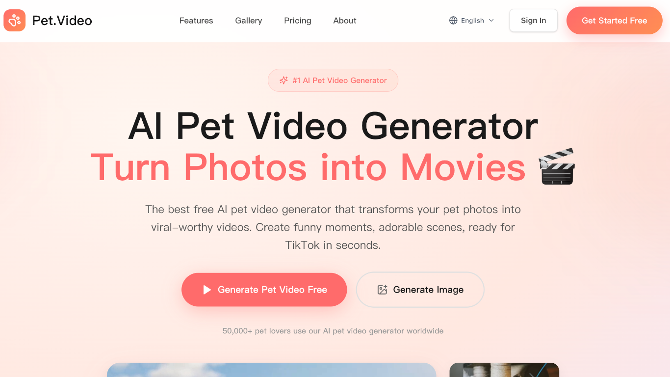 Pet.Video – AI Pet Video Generator