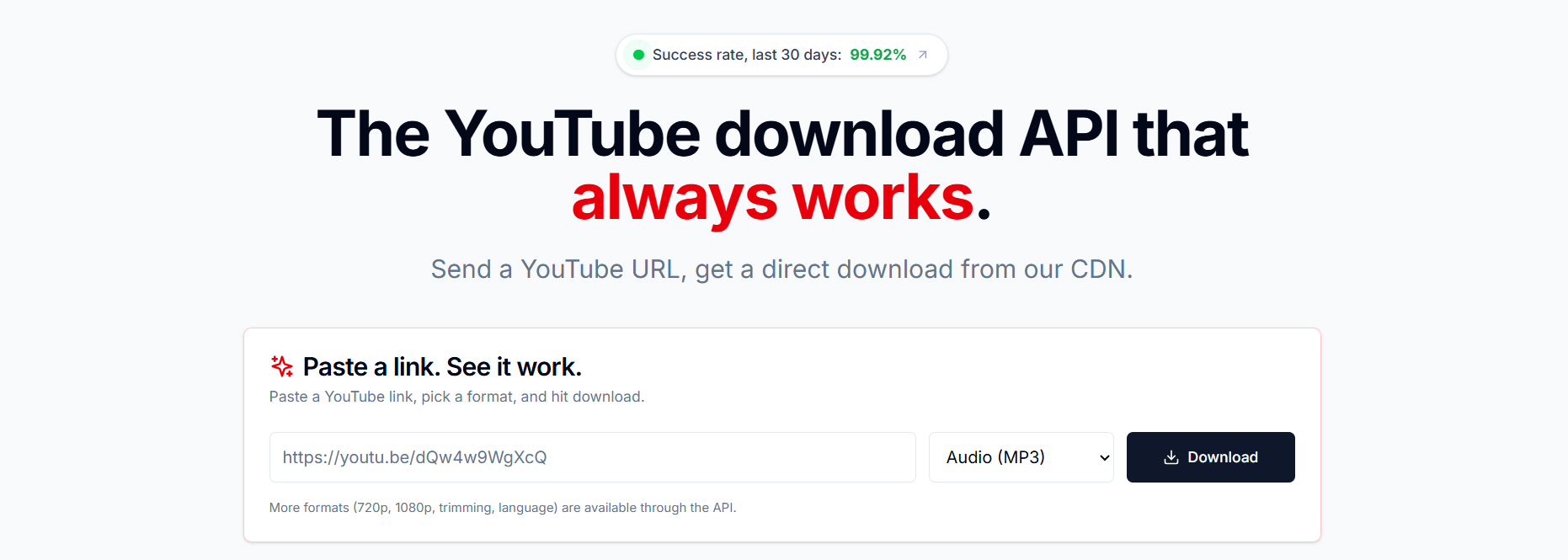 YouTube Download API
