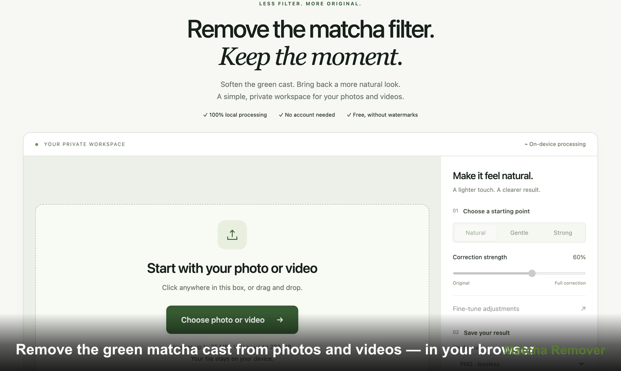 Matcha Remover