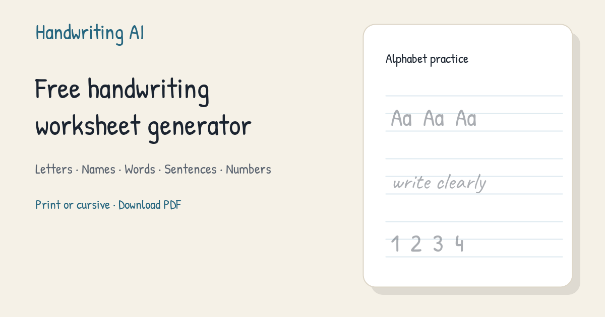 Handwriting AI