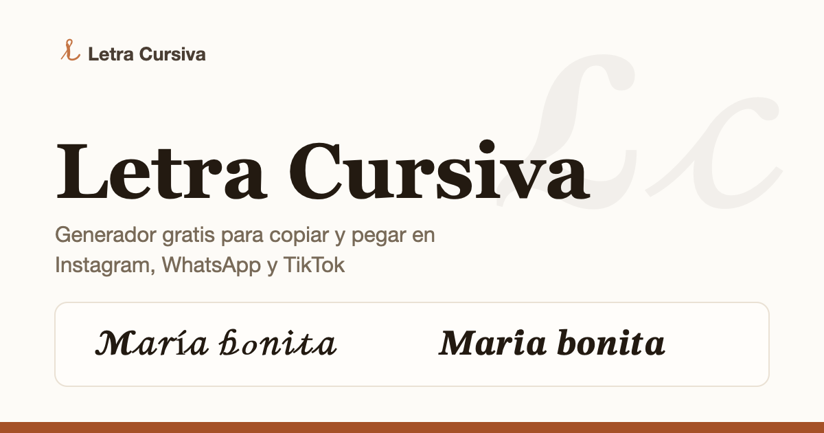 Letra Cursiva