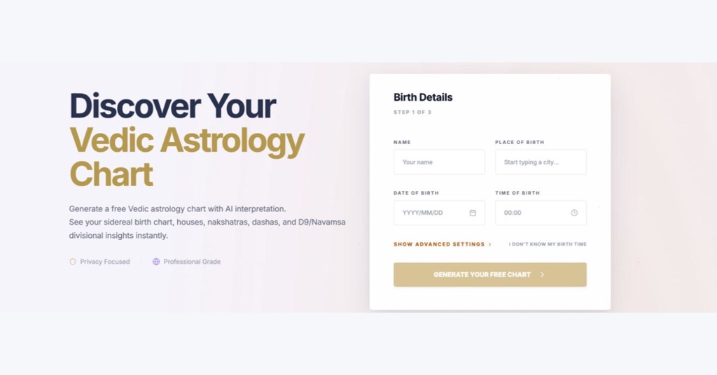 Vedic Astrology Chart