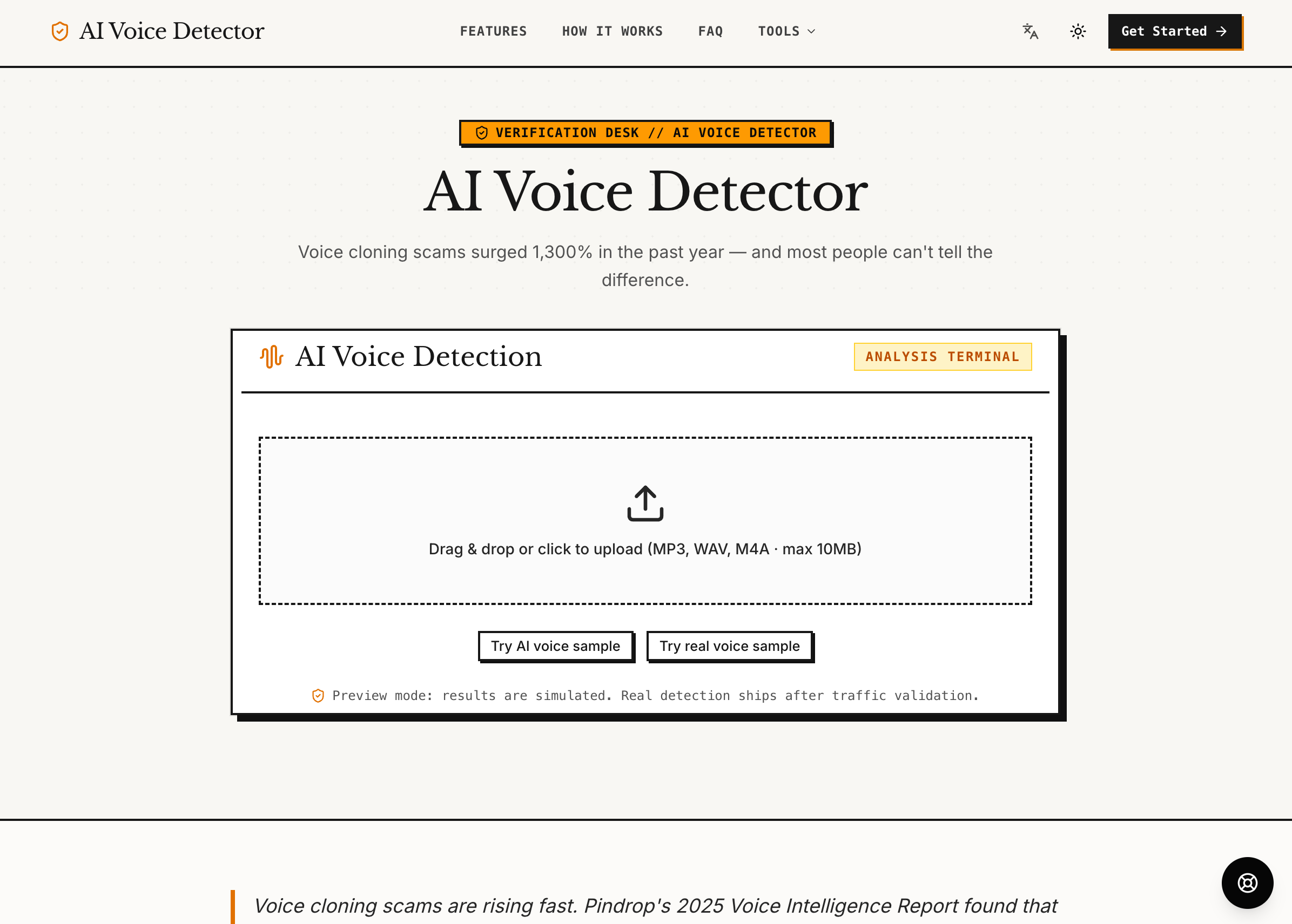 AI Voice Detector