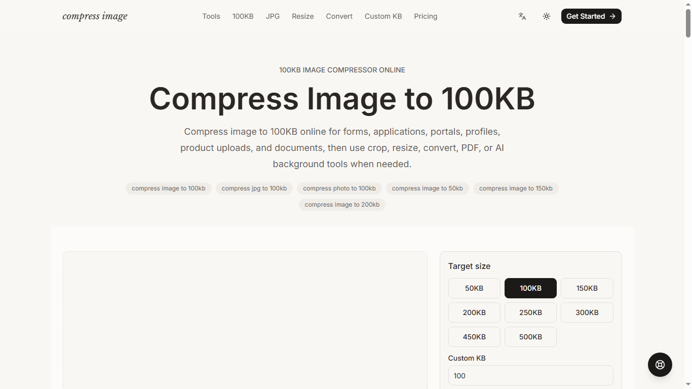 Compress Image 100KB