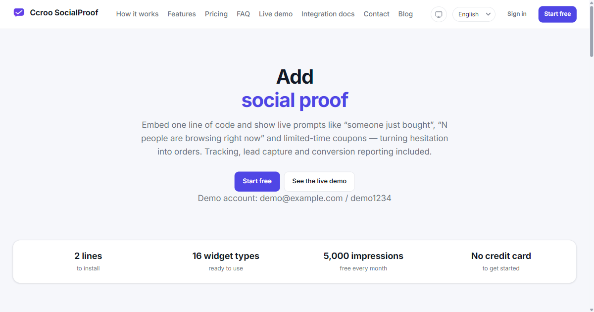 Ccroo SocialProof