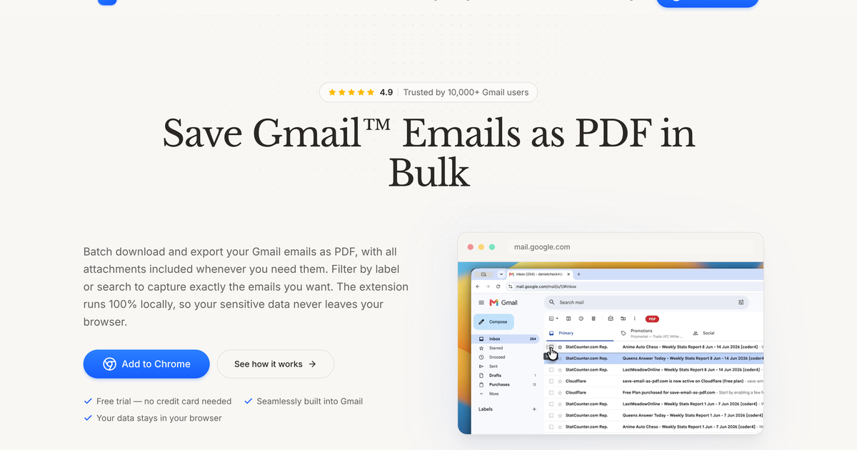 Save Email as PDF