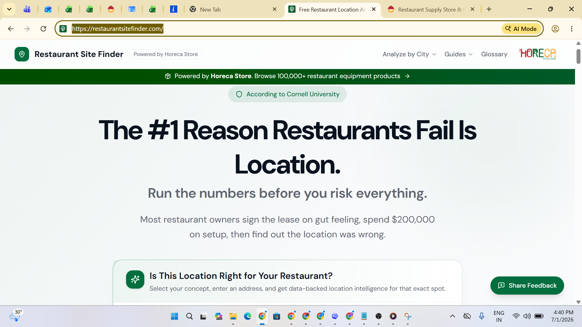 Restaurant Site Finder
