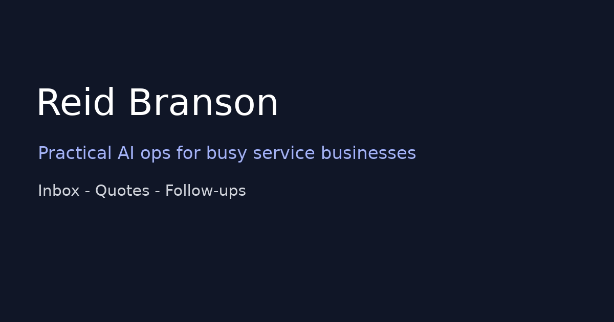 Reid Branson