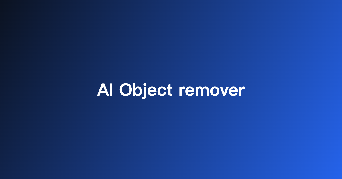 AI Object remover
