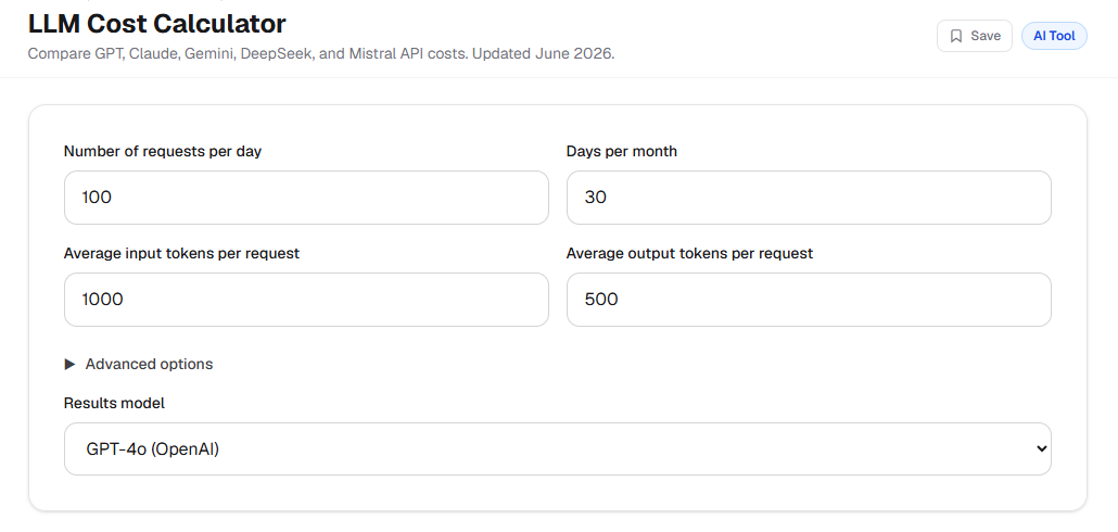 Vortenza AI Cost Calculator Suite