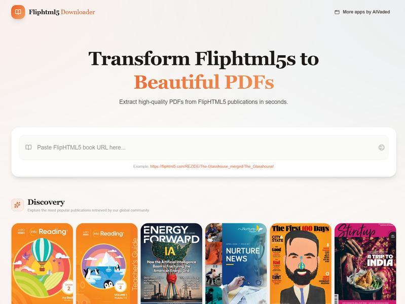 FlipHTML5 PDF Downloader