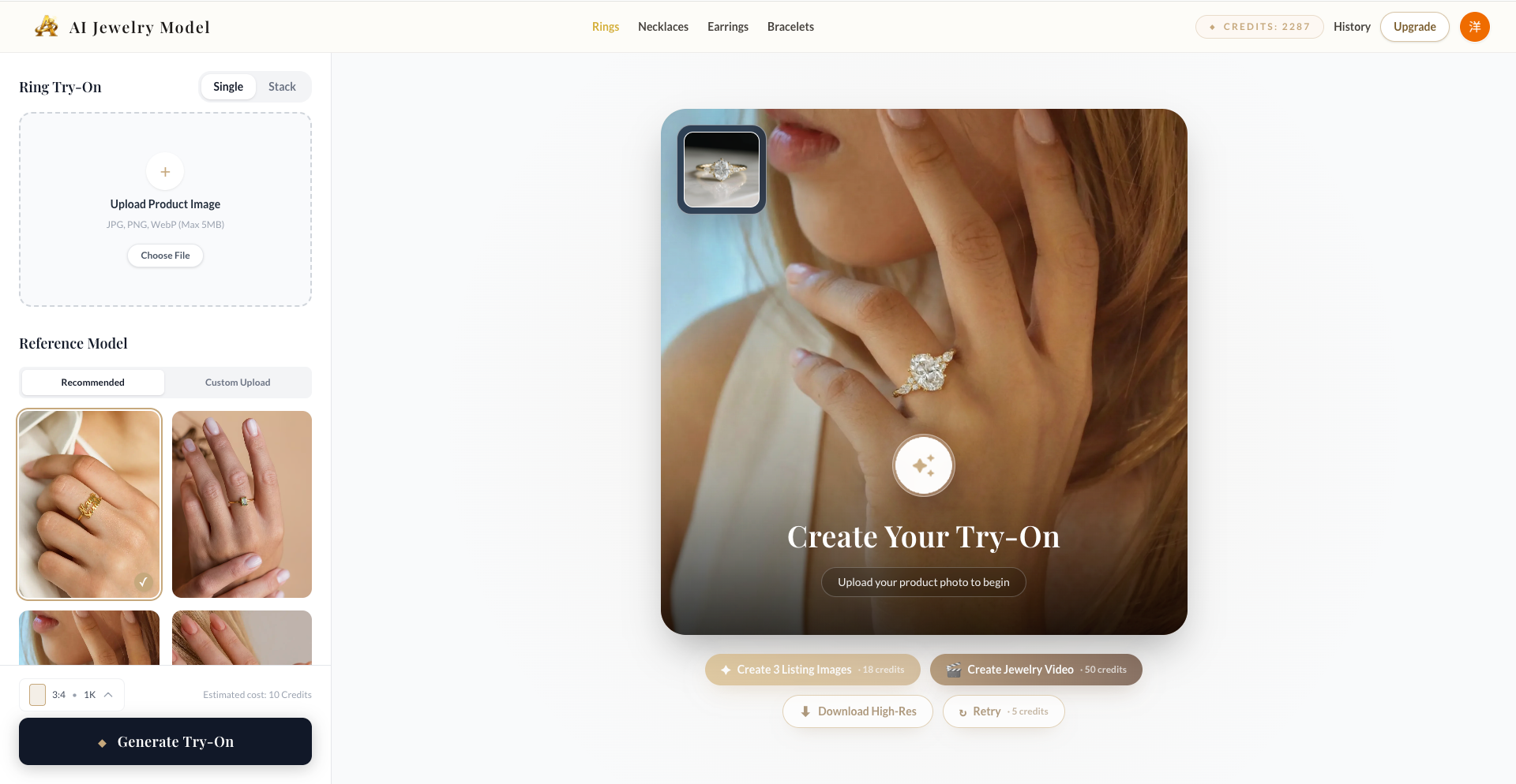 AI Jewelry Model