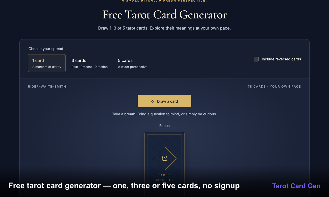 Tarot Card Gen
