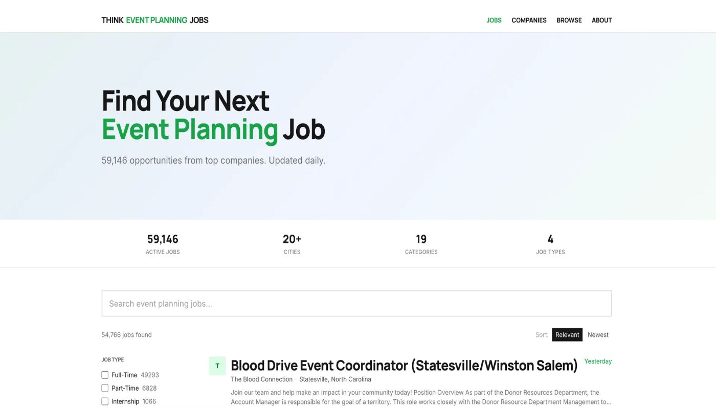 Think Event Planning Jobs