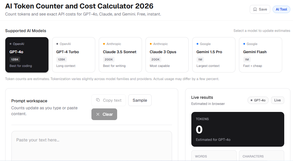 AI Token Counter