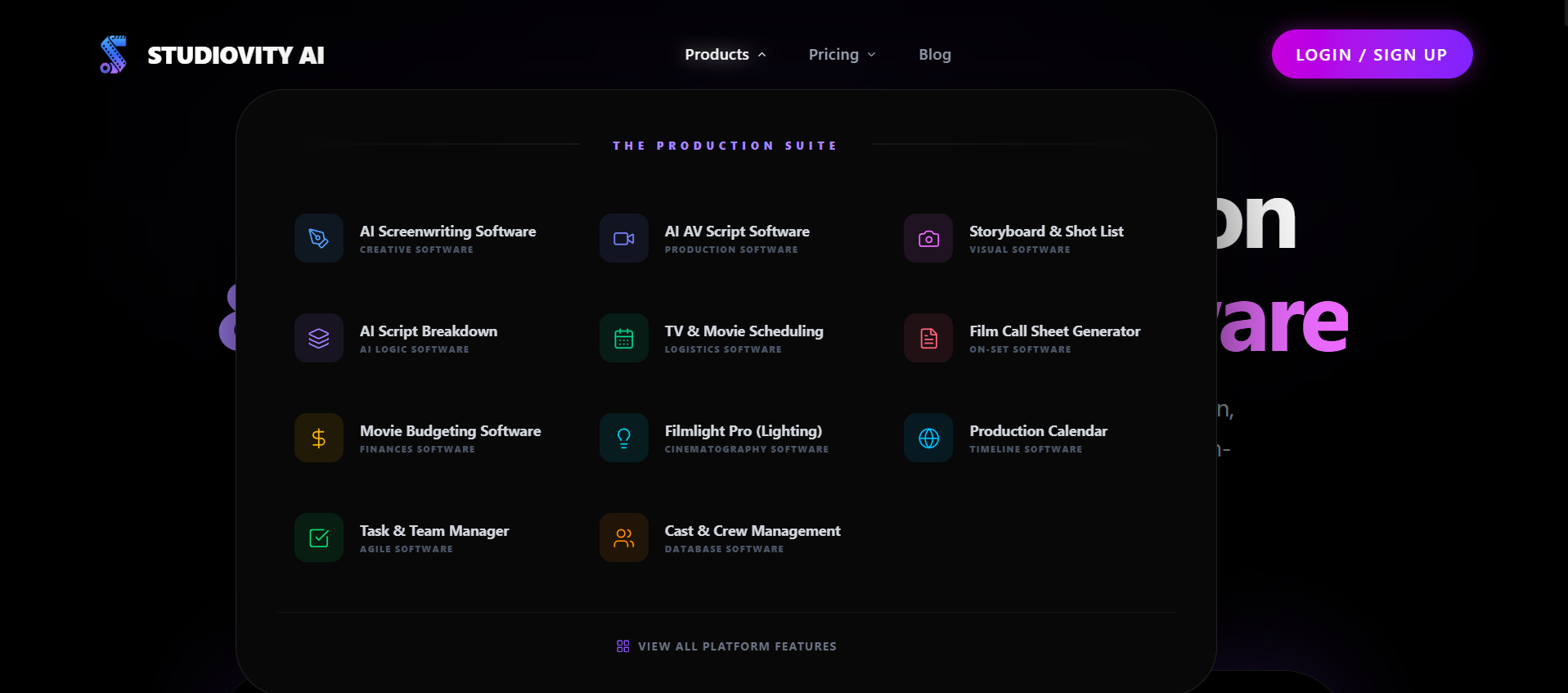 AI Pre Production Software for Film Production Management | Studiovity