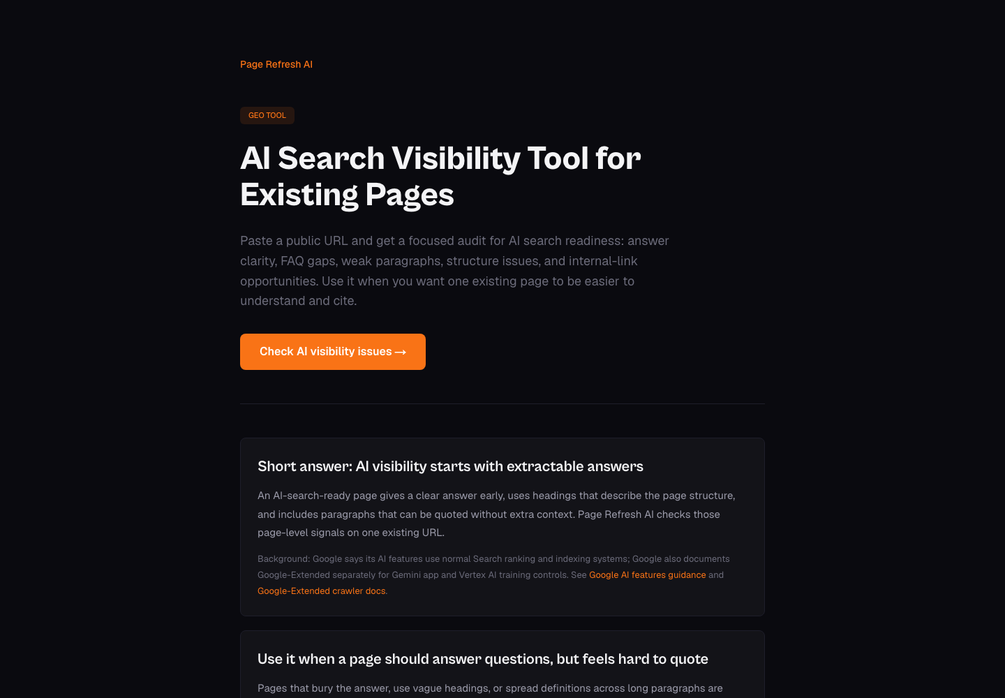 Page Refresh AI