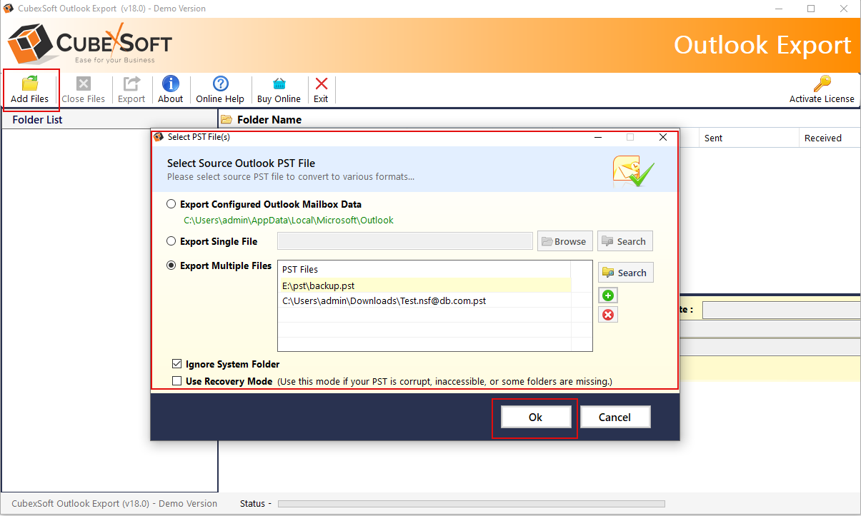 CubexSoft Outlook Converter Tool