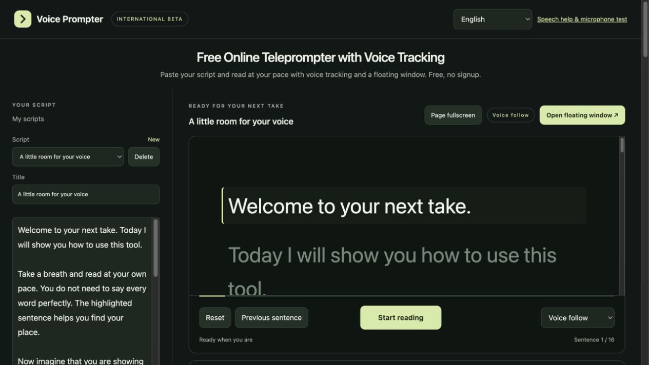 Voice Prompter