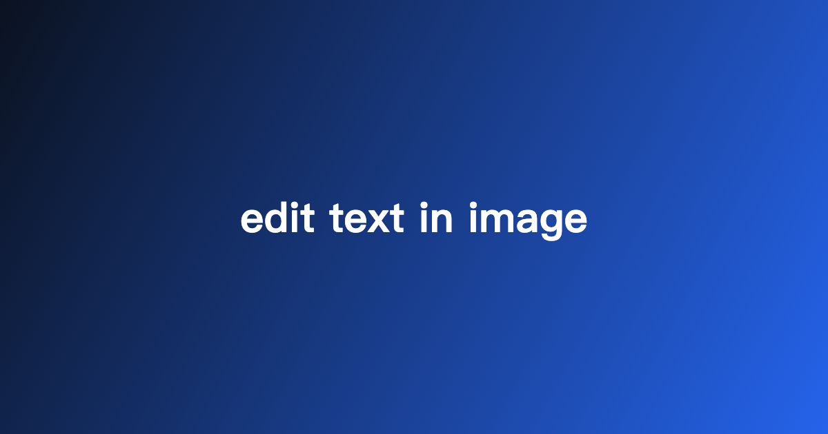 edit text in image