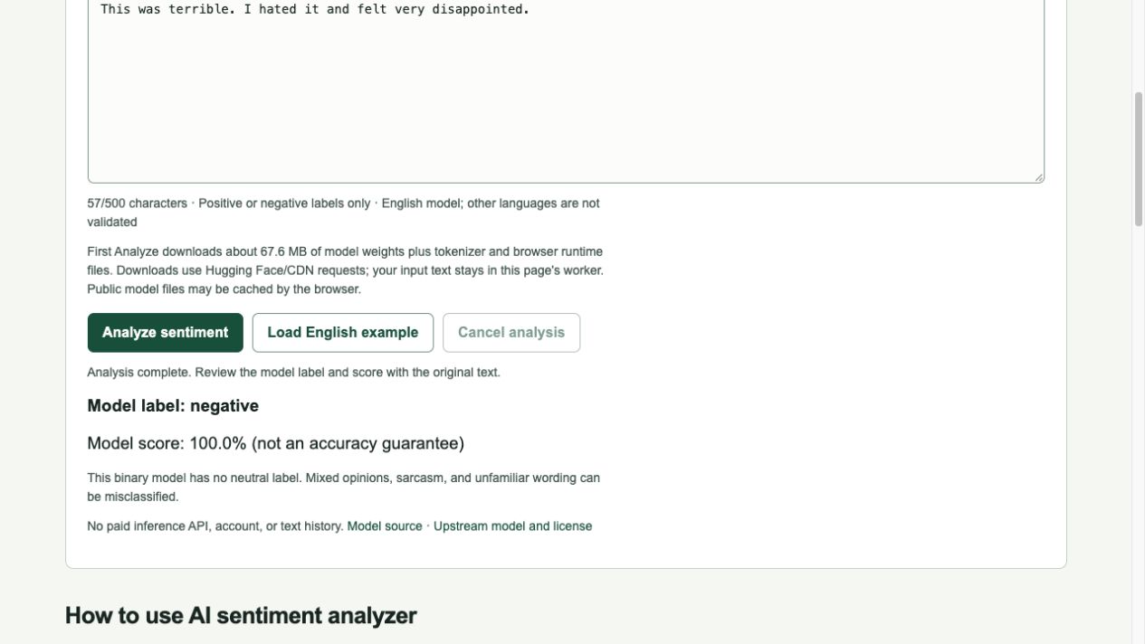 GeoAgent AI Sentiment Analyzer