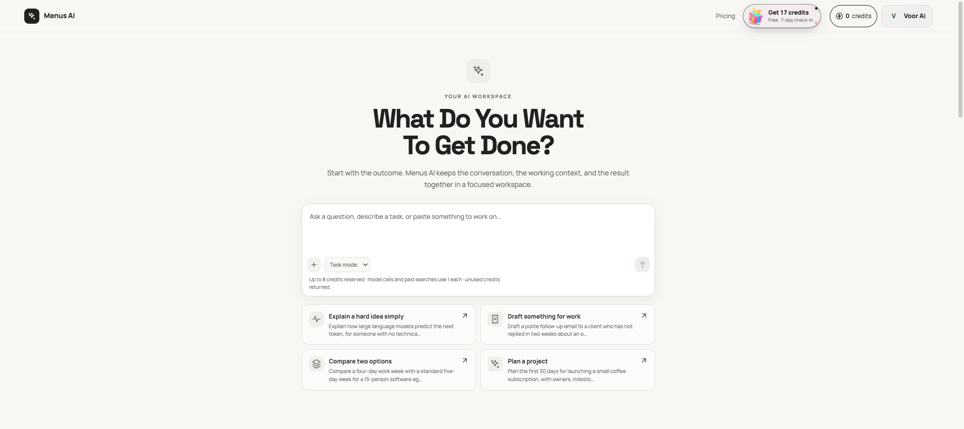 Menus AI
