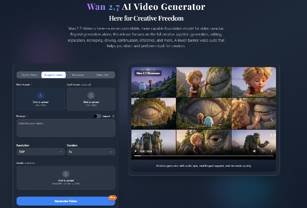Wan 2.7 AI Video Generator
