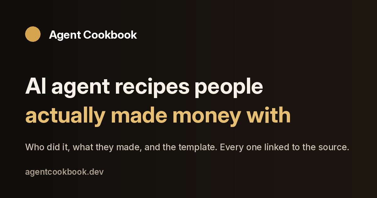 Agent Cookbook
