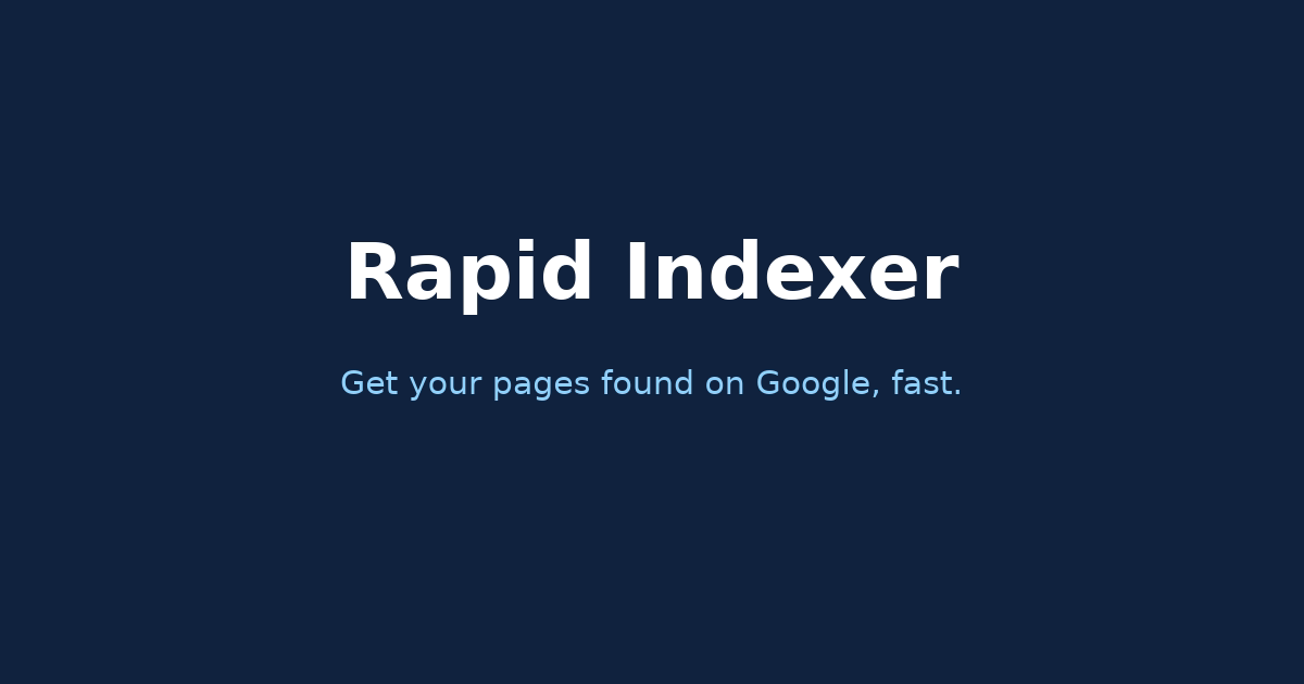 Rapid Indexer