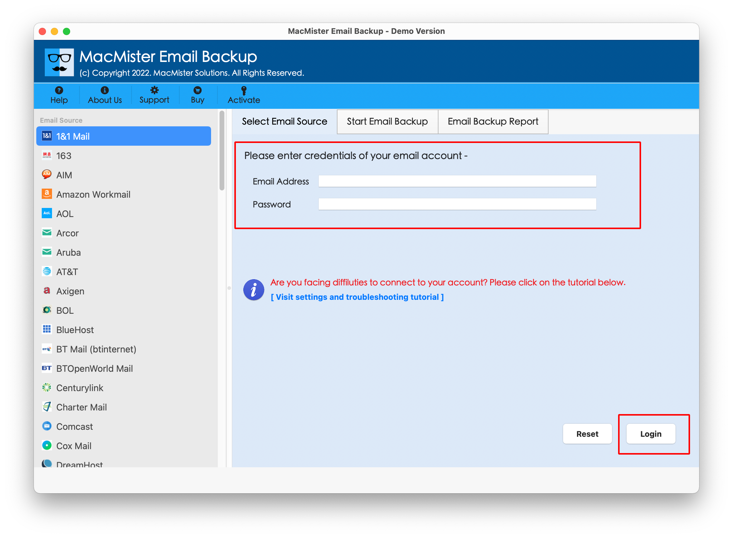 MacMister Email Backup Software for Mac