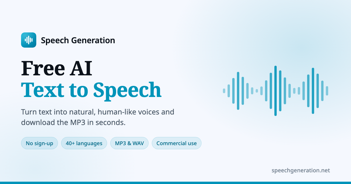 Speech Generation