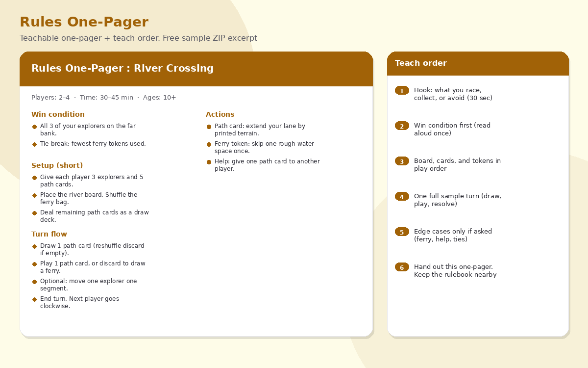 Rules One-Pager