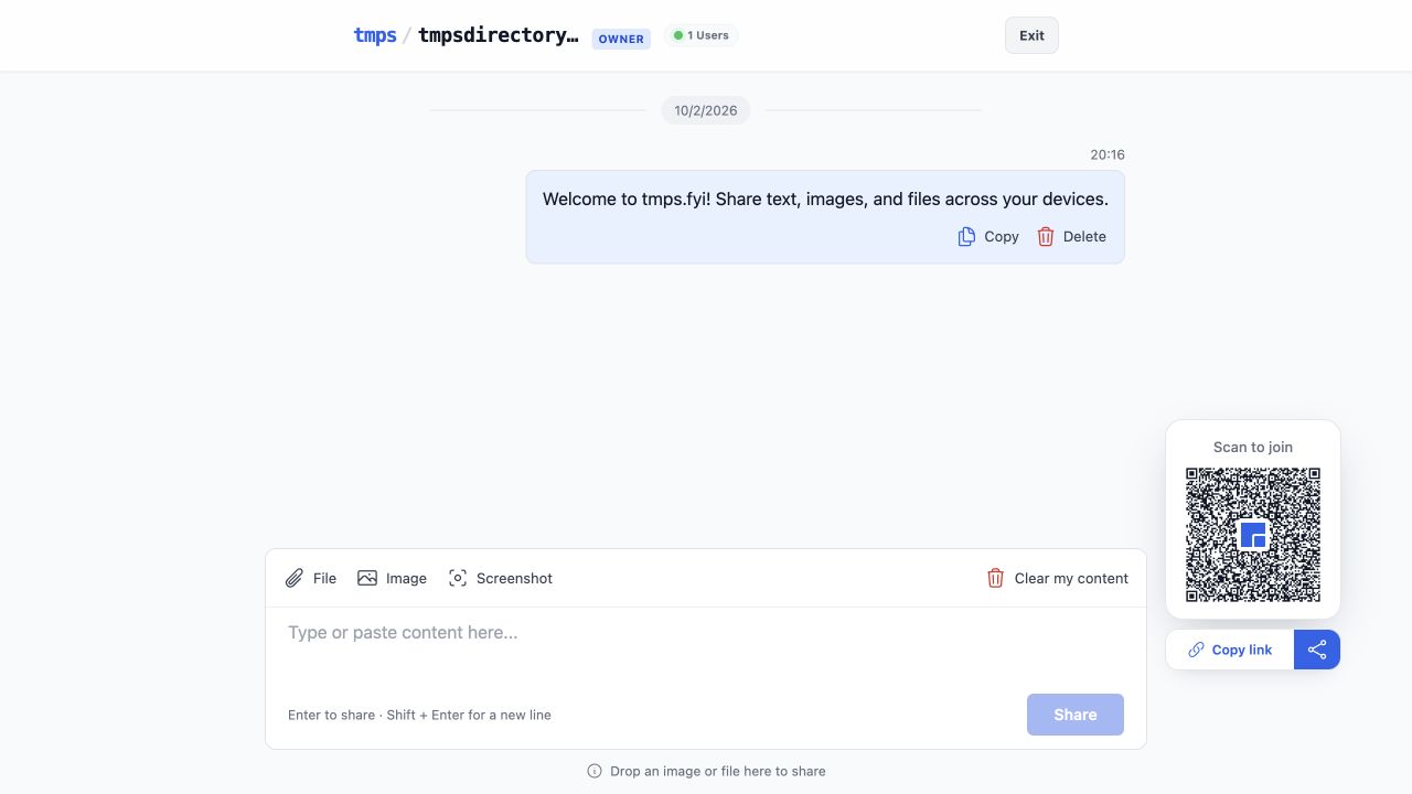 tmps.fyi – Online Clipboard