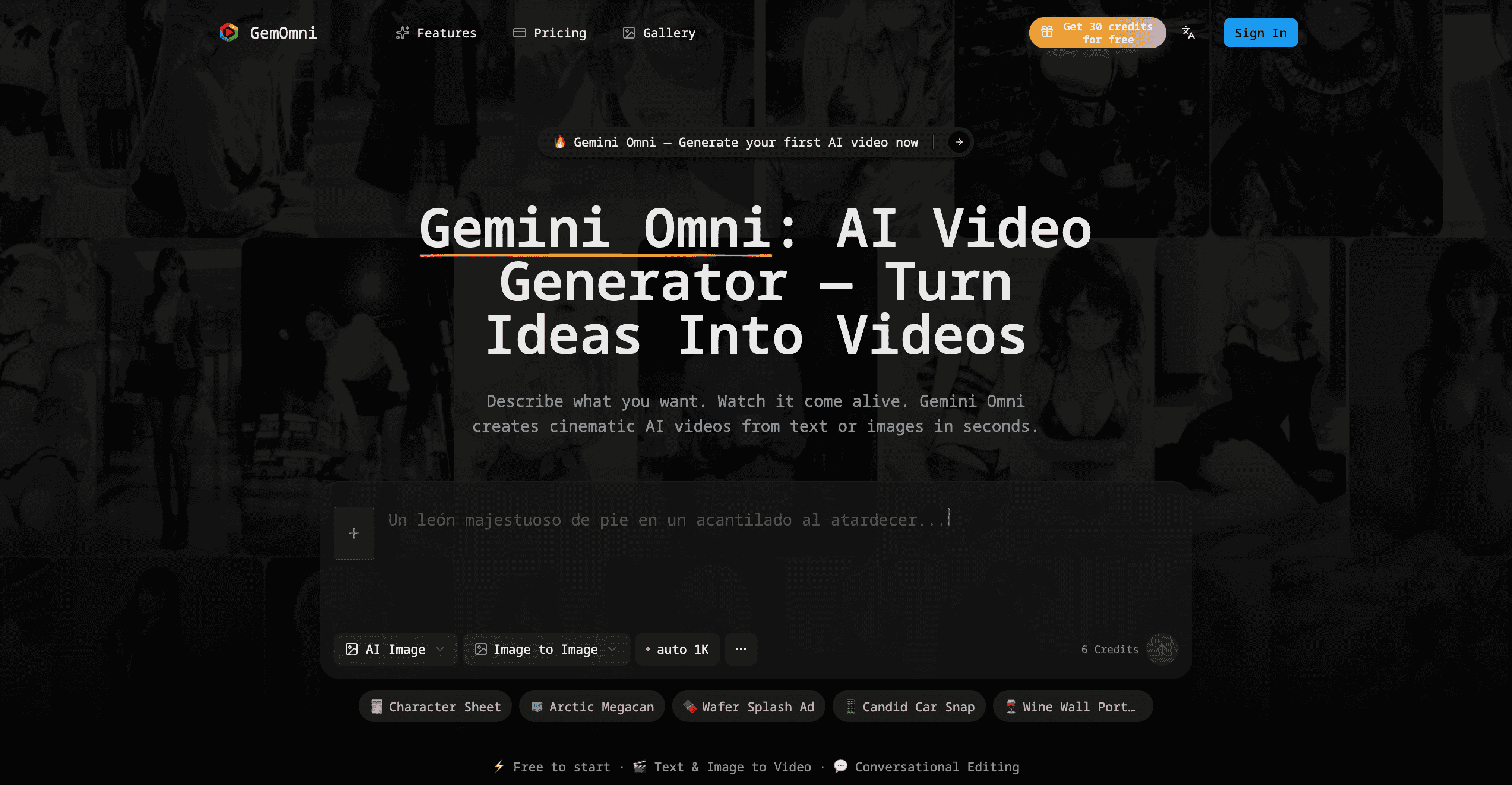 GemOmni - AI Image and Video Creative Workspace