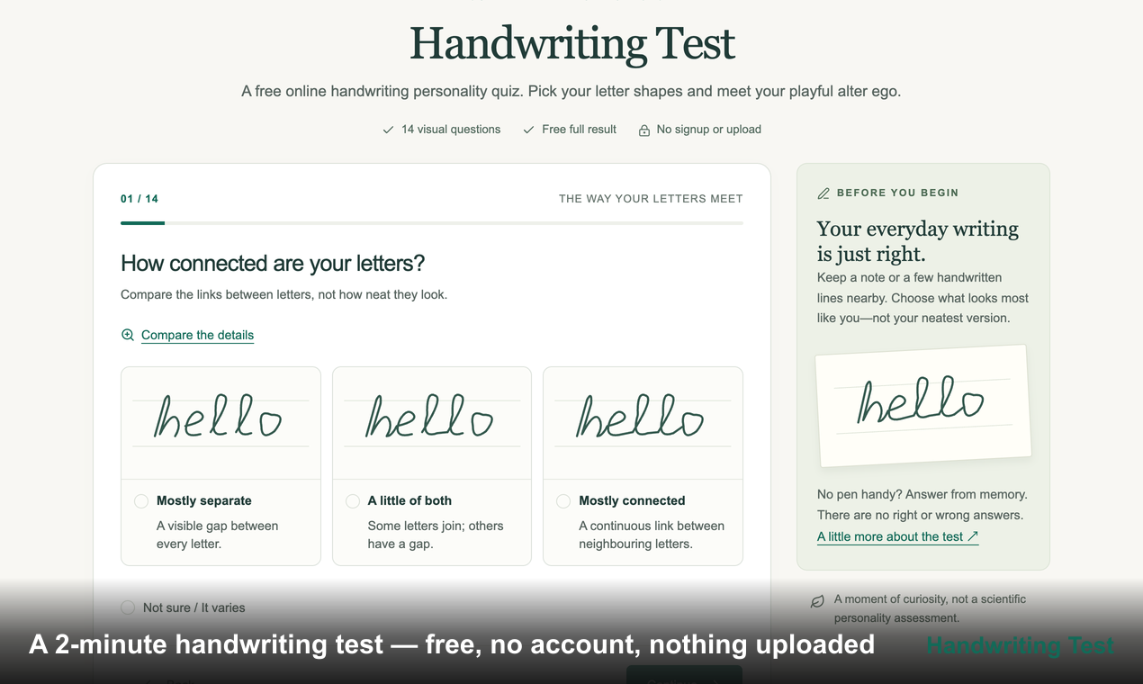 Handwriting Test